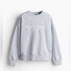 Oversized H&M sparkle French sweatshirt.Size S